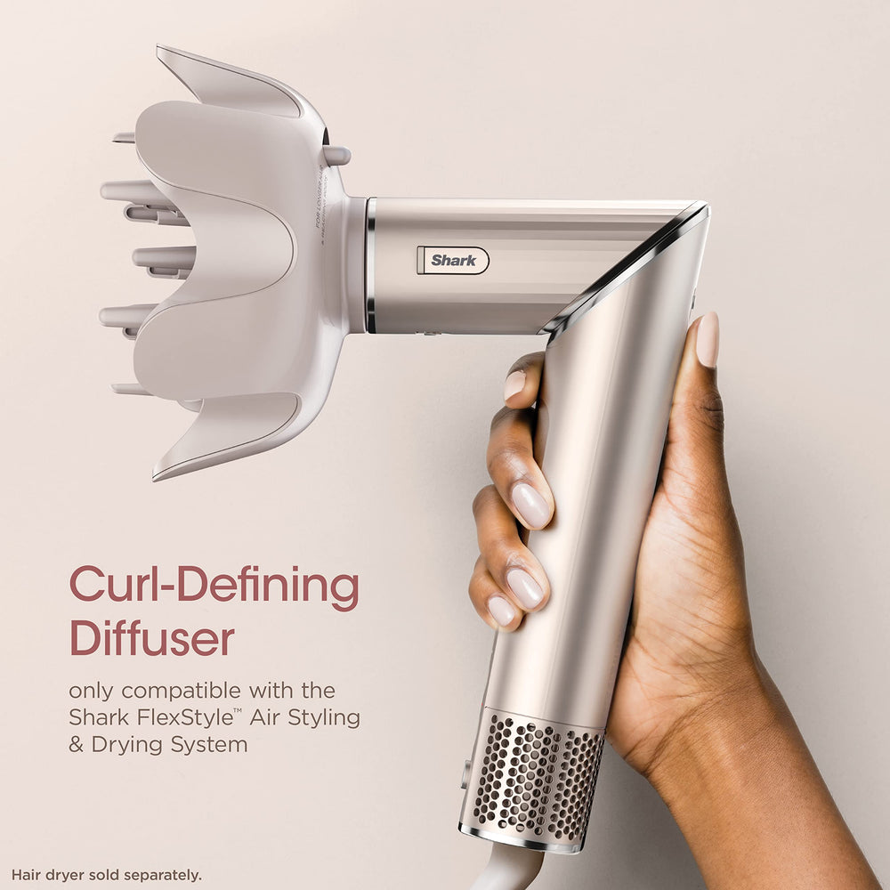 Shark FlexStyle diffuser attached to FlexStyle dryer demonstrating compatibility