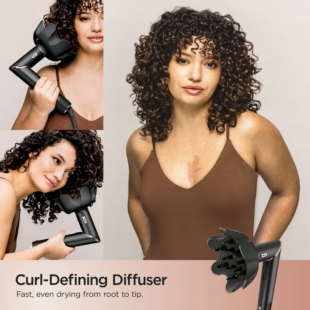 Shark FlexStyle diffuser with extended prongs showing enhanced curl shaping