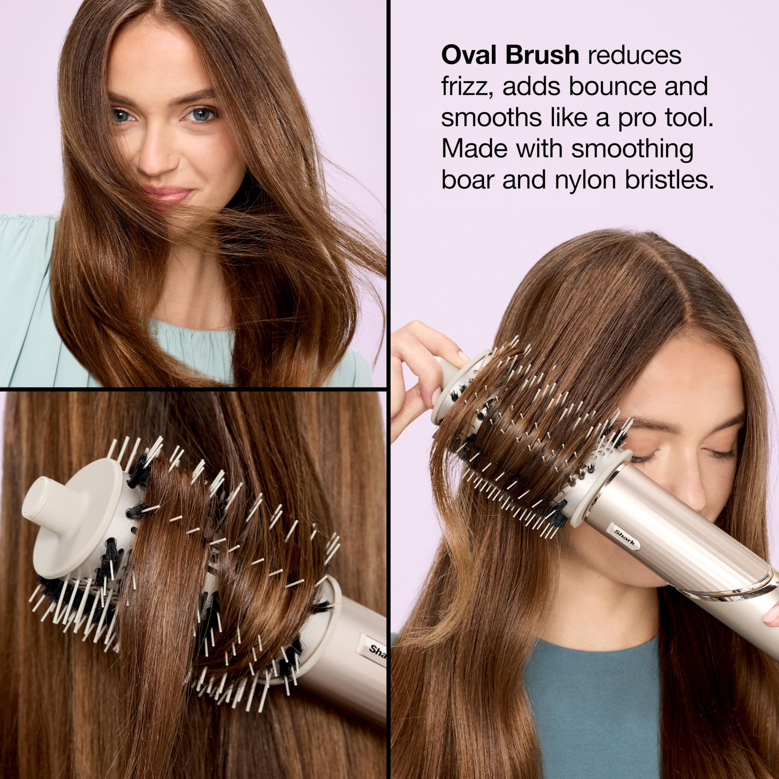Person using Shark FlexStyle for a sleek salon-style blowout at home