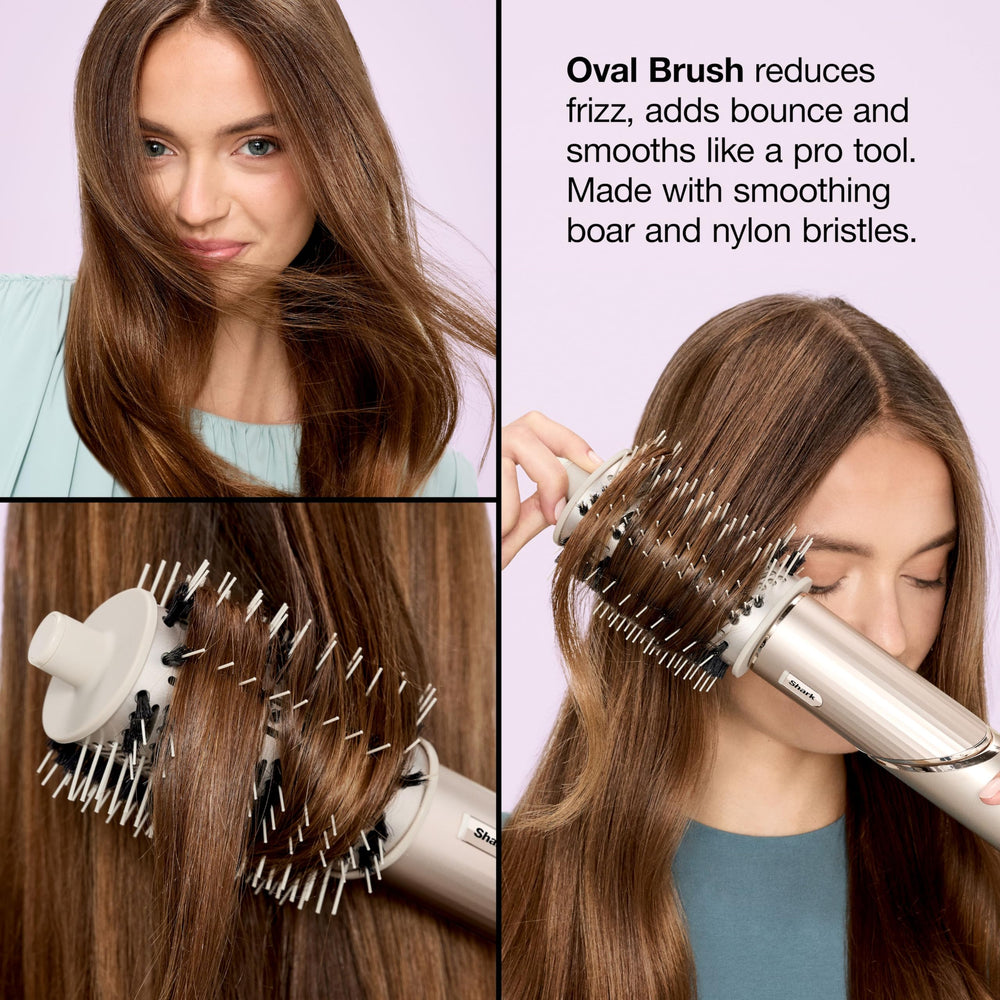 Person using Shark FlexStyle for a sleek salon-style blowout at home