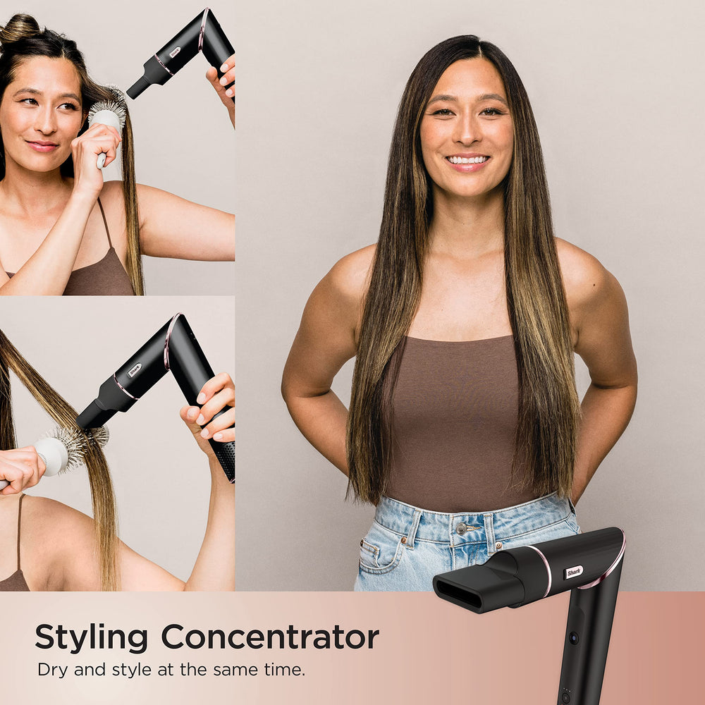 Shark FlexStyle paddle brush detail showing straightening and frizz control