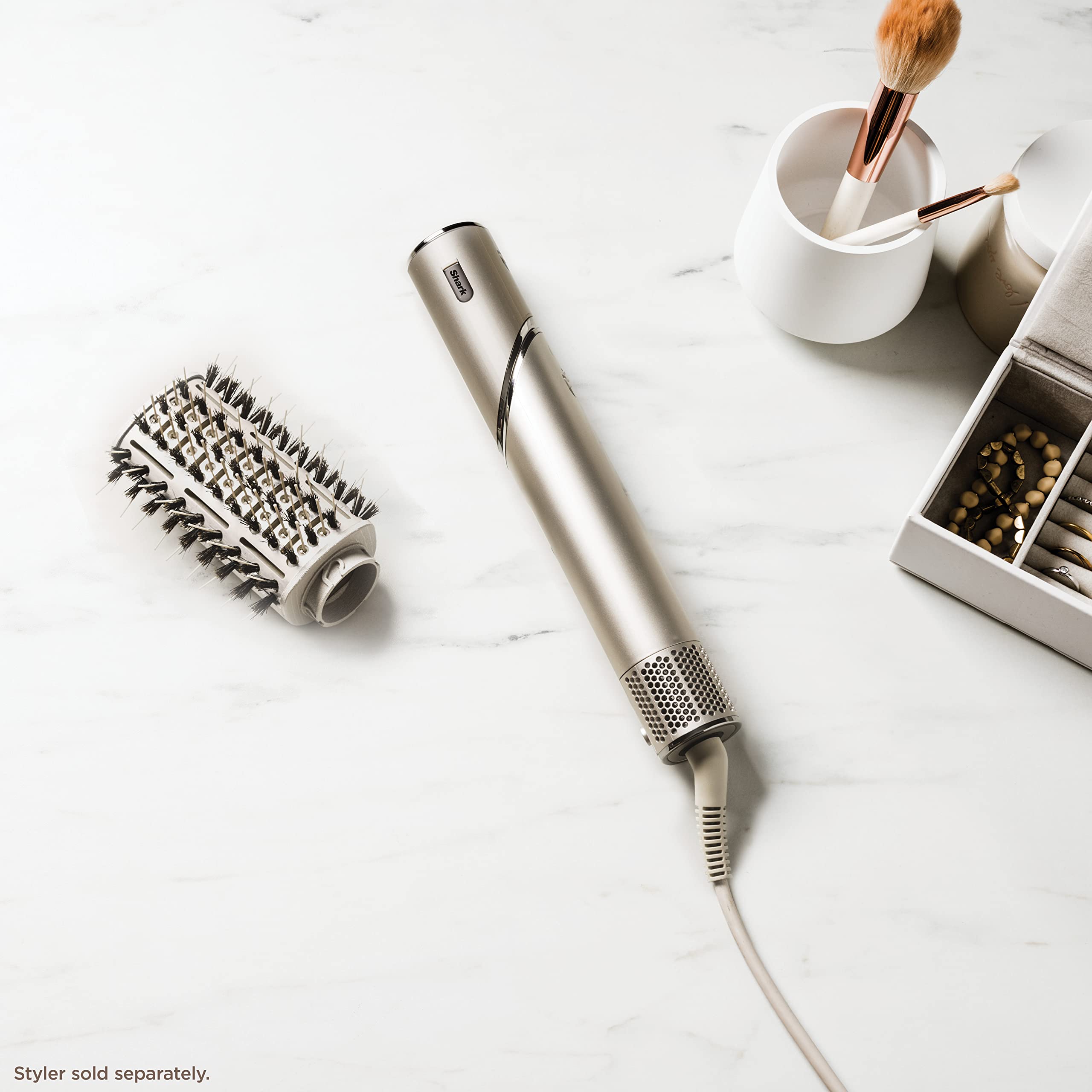 Shark paddle brush texture and finish highlighting vent pattern and durable build