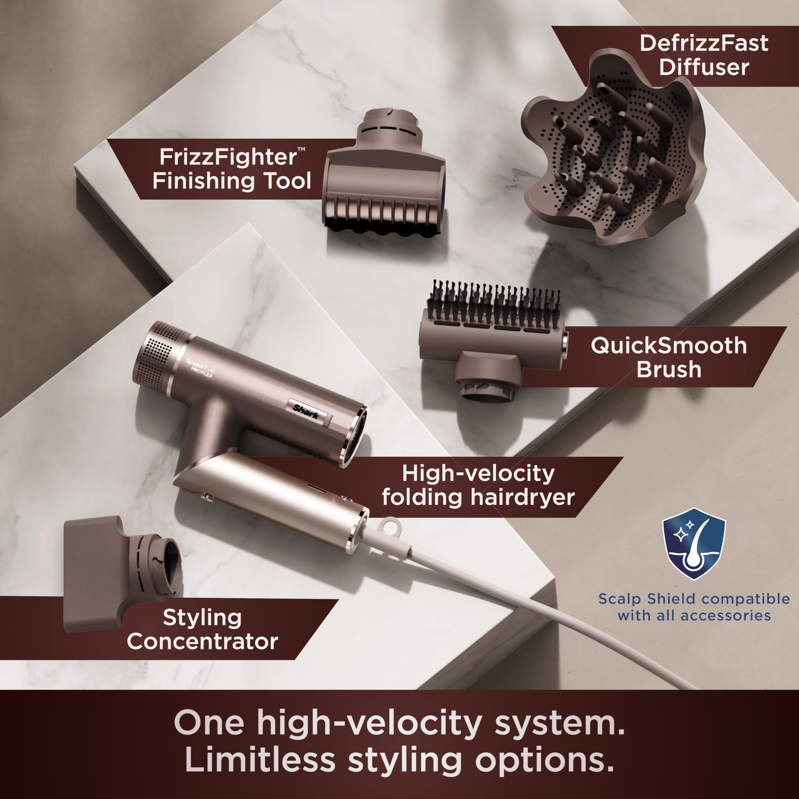 Shark SpeedStyle Pro FLEX handle and controls showing easy operation
