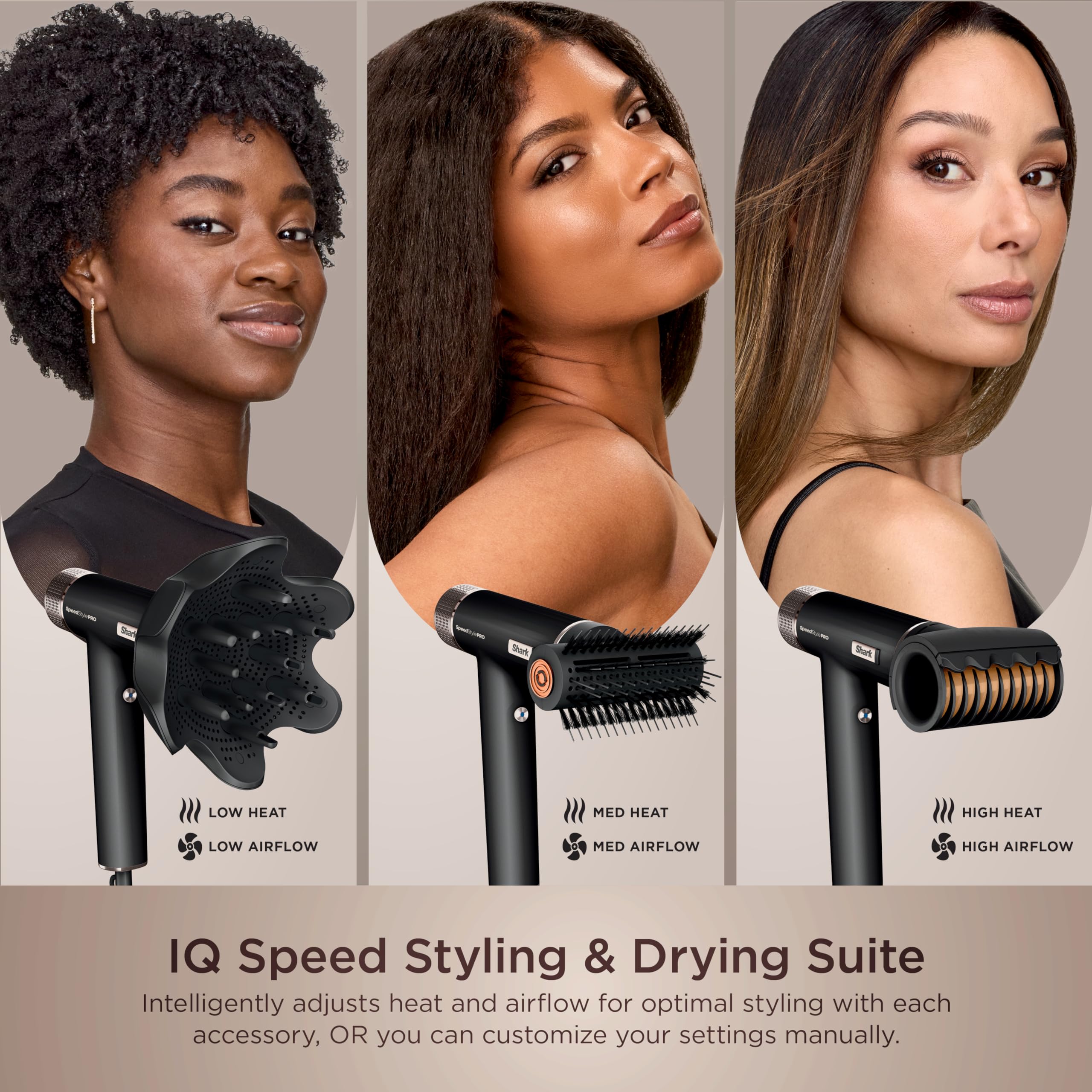 Shark SpeedStyle Pro ionic vent detail reducing frizz for shinier hair