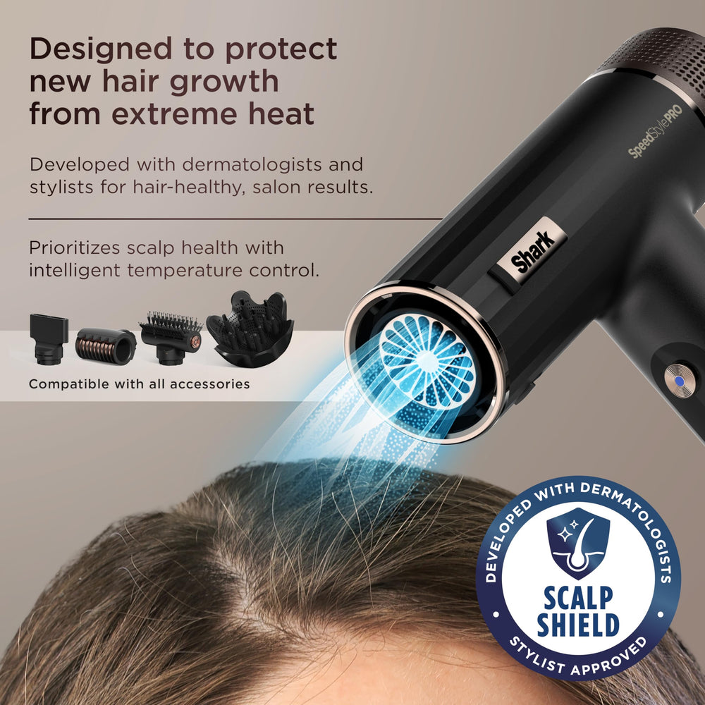Shark SpeedStyle Pro side profile with cord illustrating ergonomic balance benefit