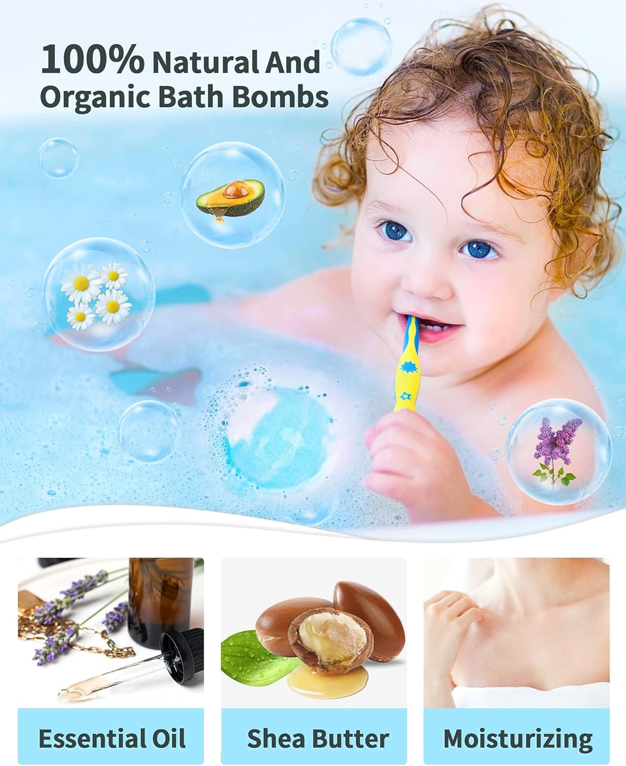 SHARLOVY individually wrapped bath bomb highlighting freshness and hygiene