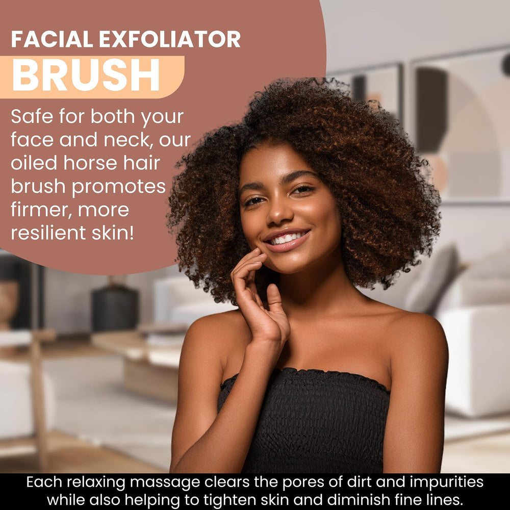 SHASH brush used with cleanser in shower showing deeper pore cleansing