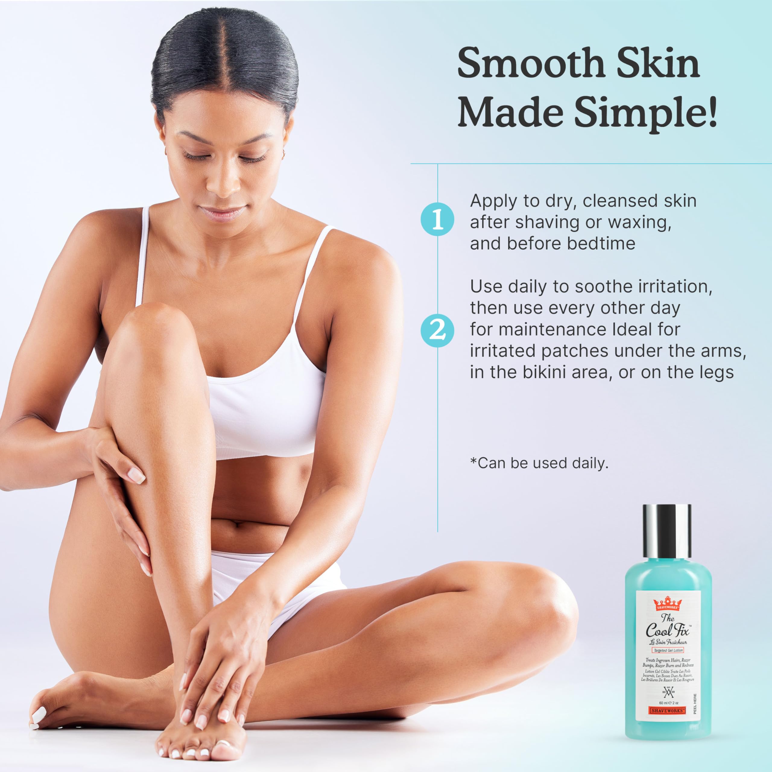 Shaveworks ingredients label highlighting glycolic and salicylic acids