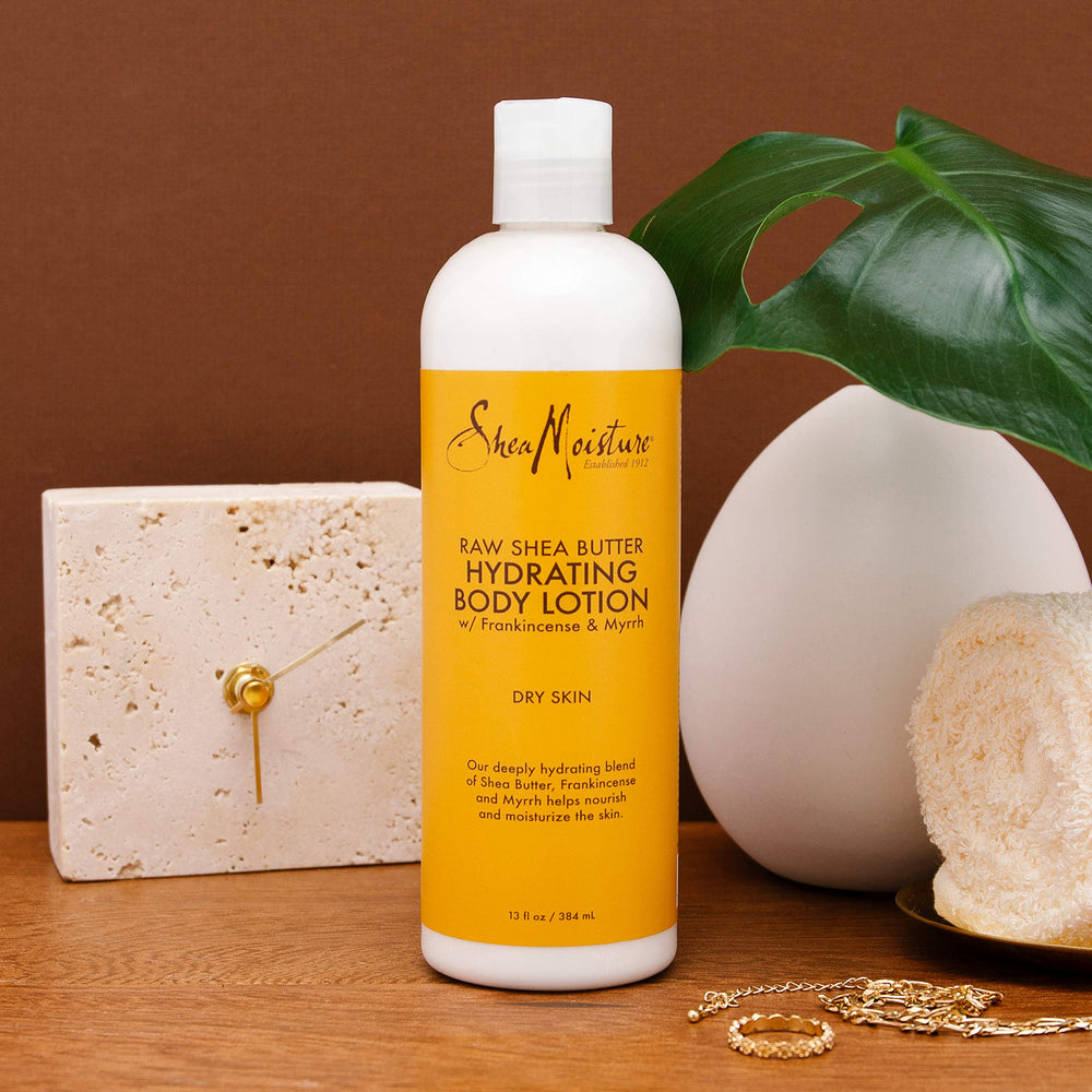 Shea Moisture application on arm showing smooth finish and instant softness
