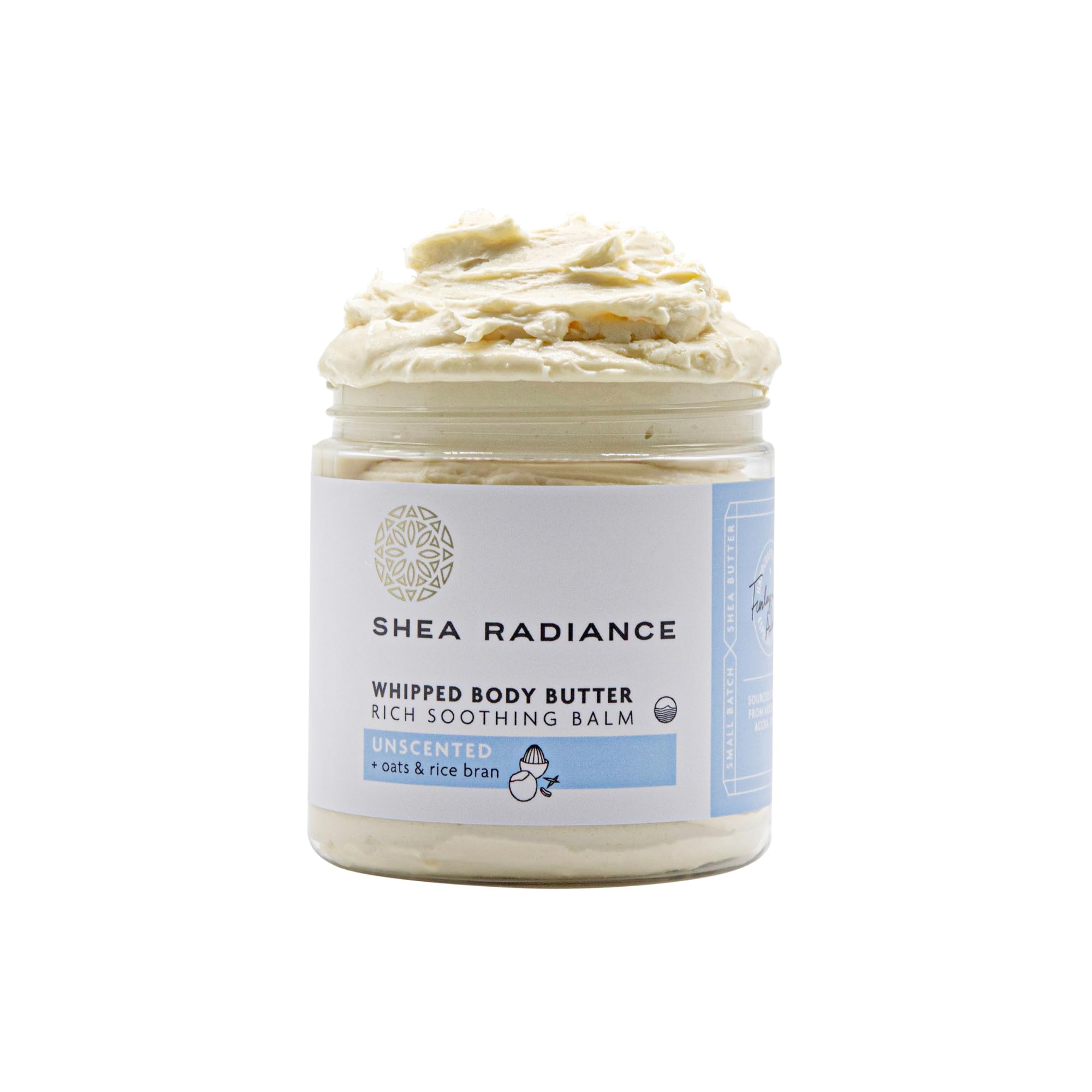 Shea Radiance front jar showing unscented packaging and clean design