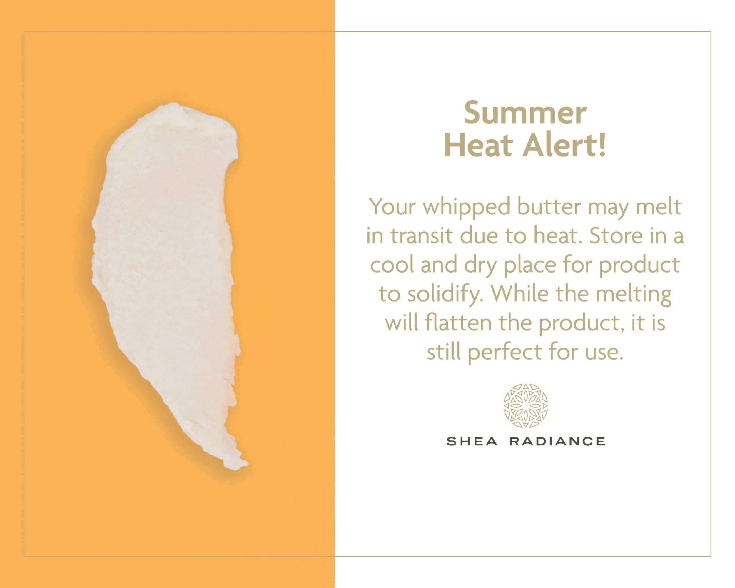 Shea Radiance melting in palm for fast absorption and hydration