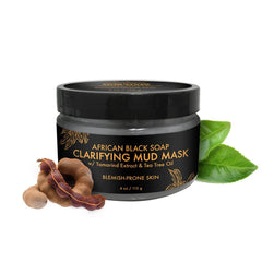 Shea Moisture close-up mask texture on spatula, shows absorbent clarity benefit