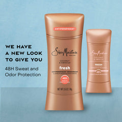 SheaMoisture stick being applied in hand showing easy application