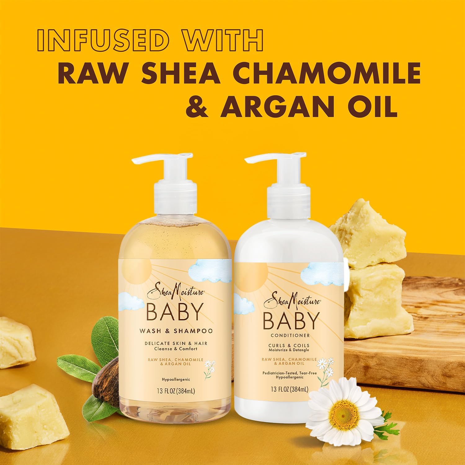 SheaMoisture conditioner bottle label detail highlighting moisturizing ingredients