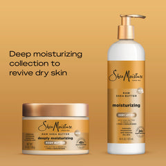 SheaMoisture applied to elbow demonstrating fast absorption benefit