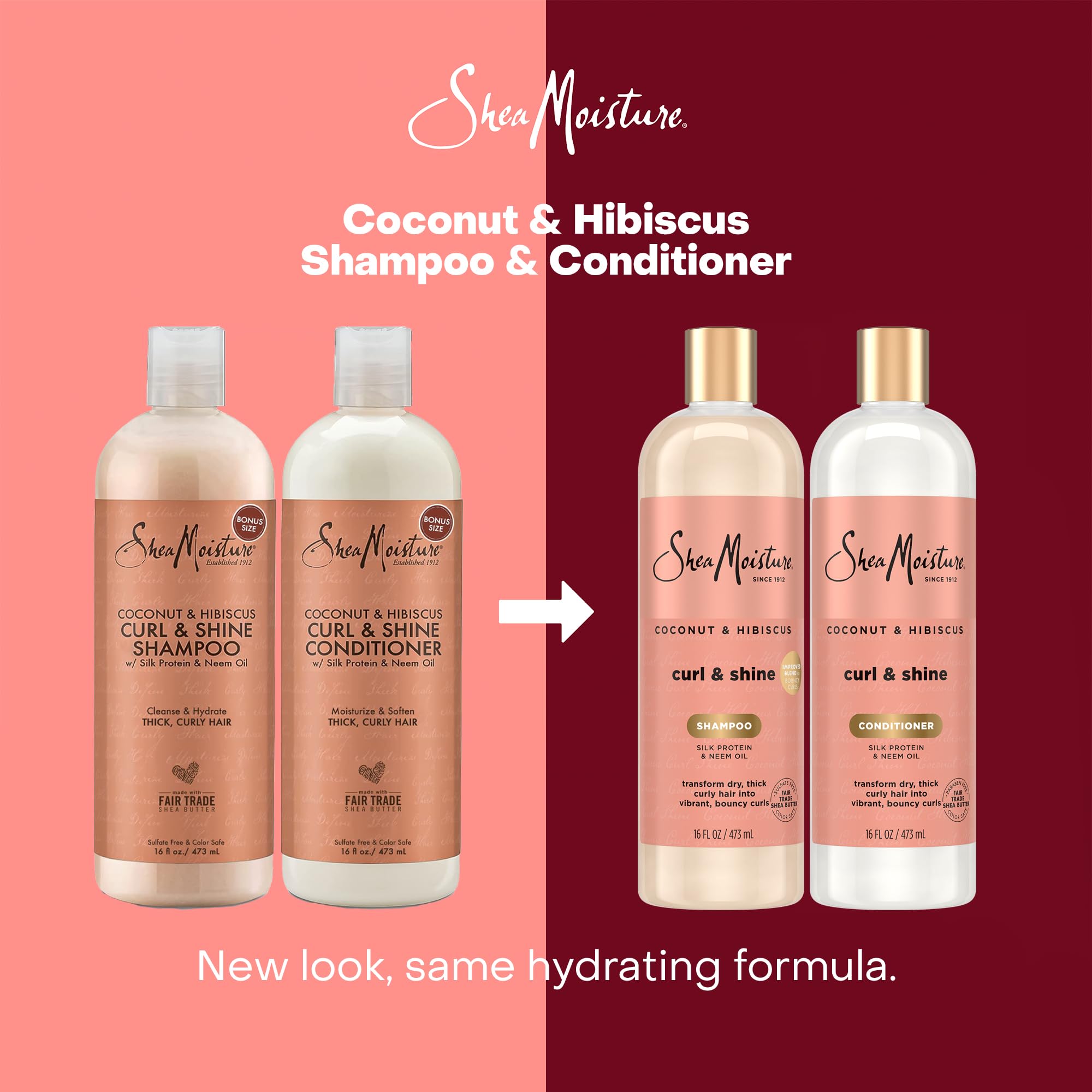 SheaMoisture set on bathroom shelf in lifestyle scene implying daily routine