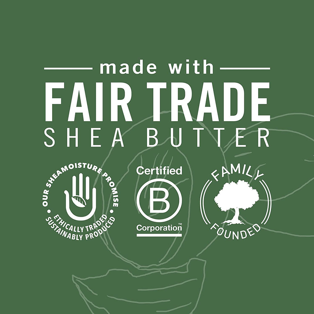 SheaMoisture label close-up showing directions and natural ingredient claims