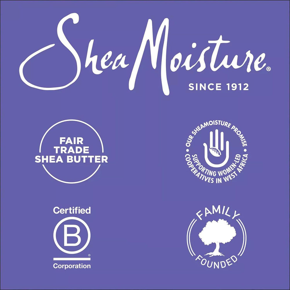 Shea Moisture lifestyle bathroom shelf with product for routine convenience benefit