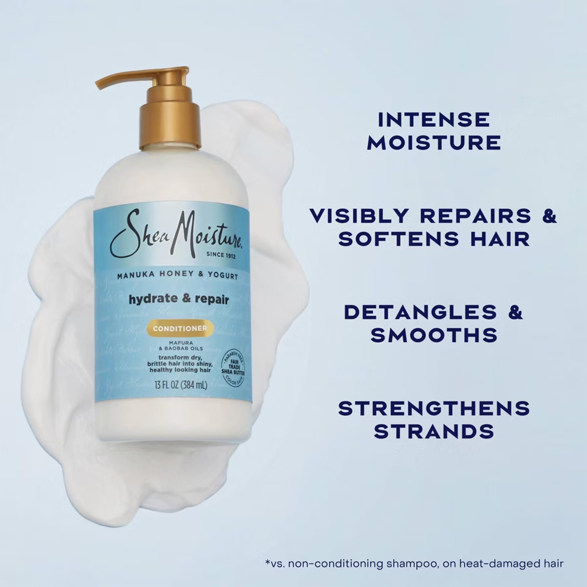 SheaMoisture products in shower illustrating easy application and moisture