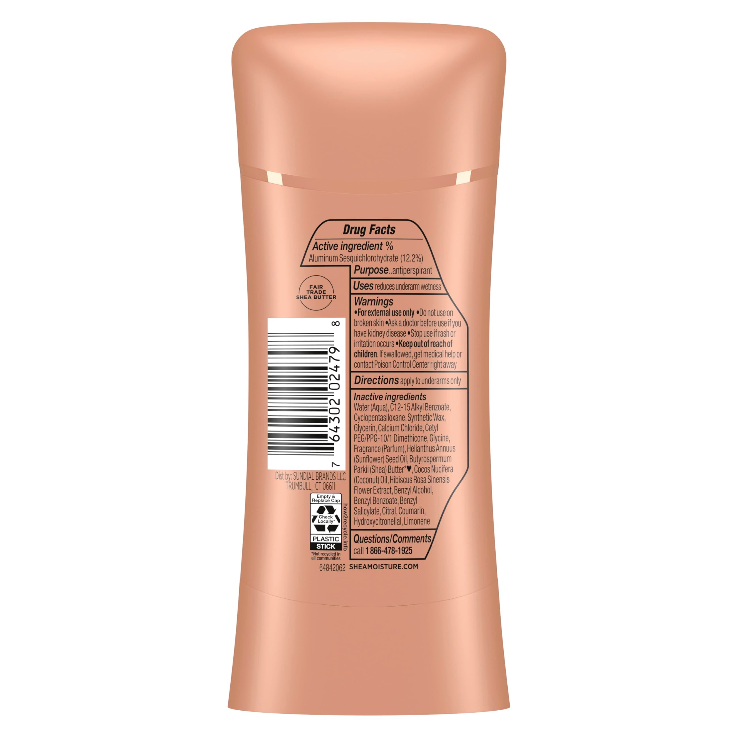 SheaMoisture close-up stick texture demonstrating smooth glide benefit
