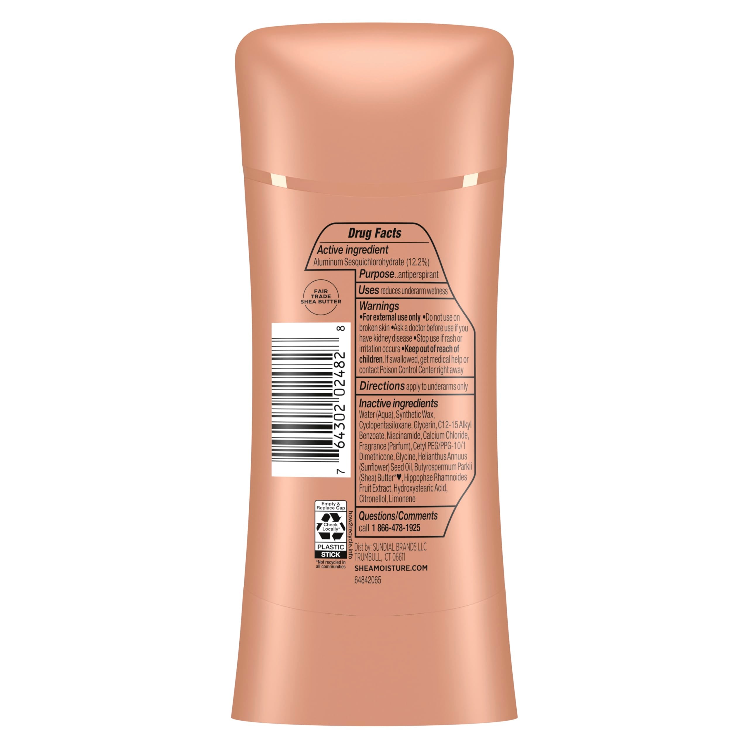 SheaMoisture stick open close-up showing smooth glide texture