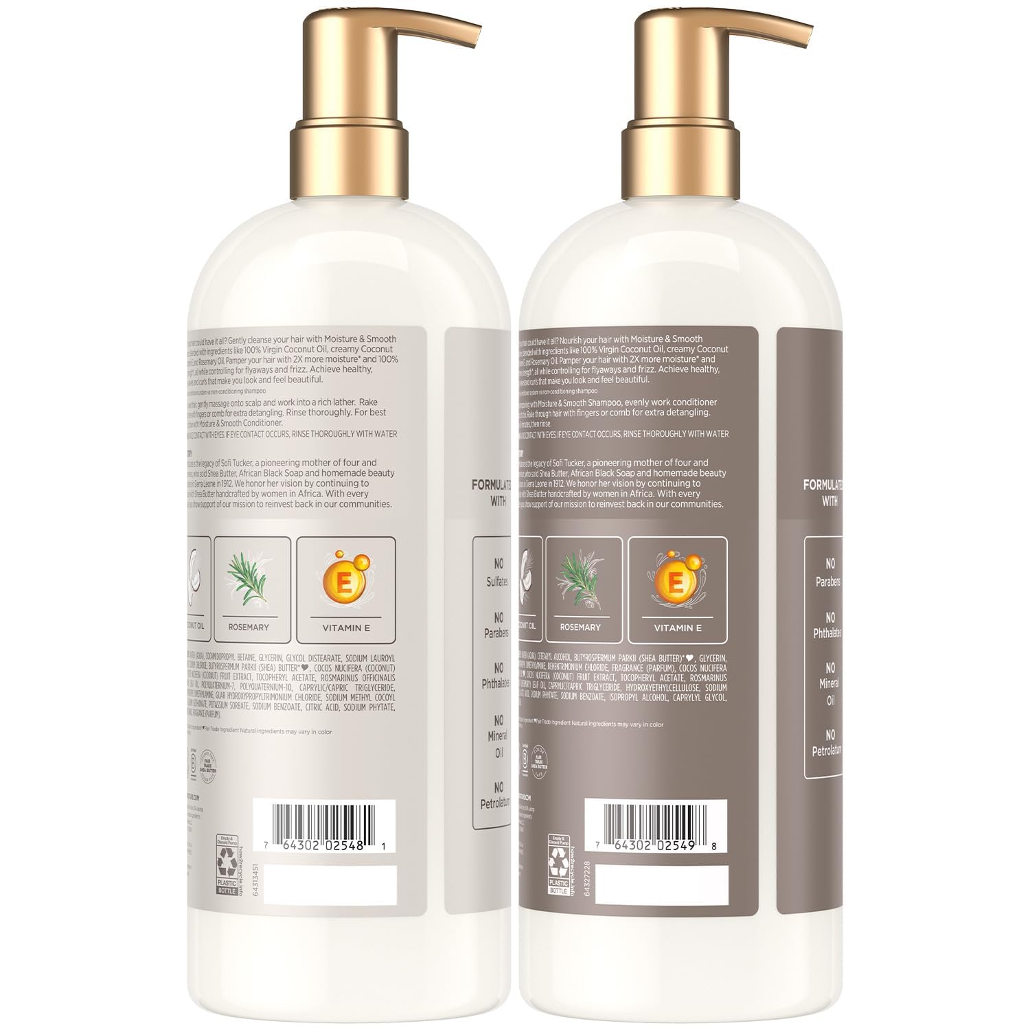 Shea Moisture pump close-up for easy dispensing and less waste