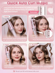 SHEGLAM barrel close-up showing smooth surface, even heat for consistent curls