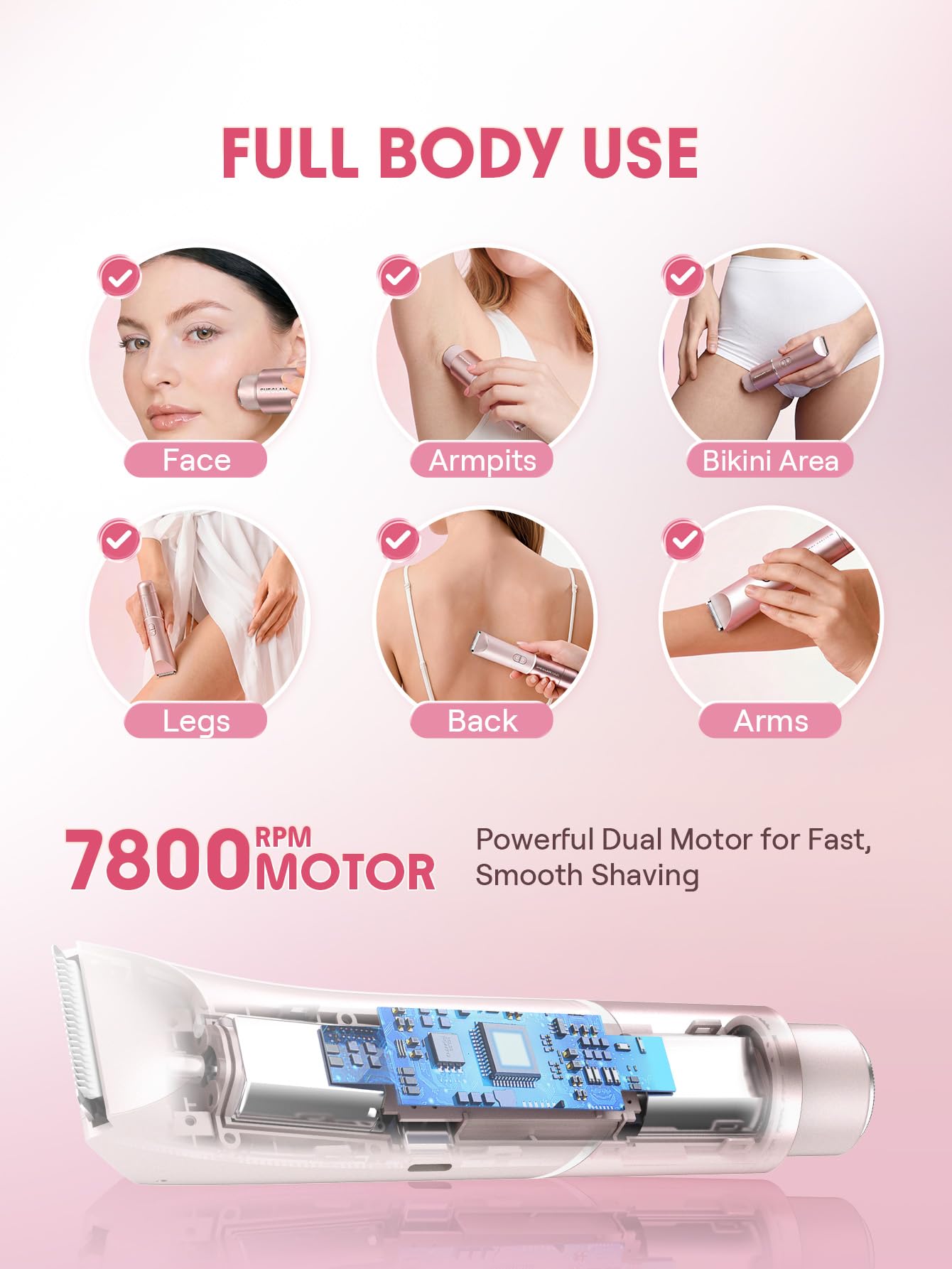 SHEGLAM exfoliation guide comb demonstrating safer, aligned trimming