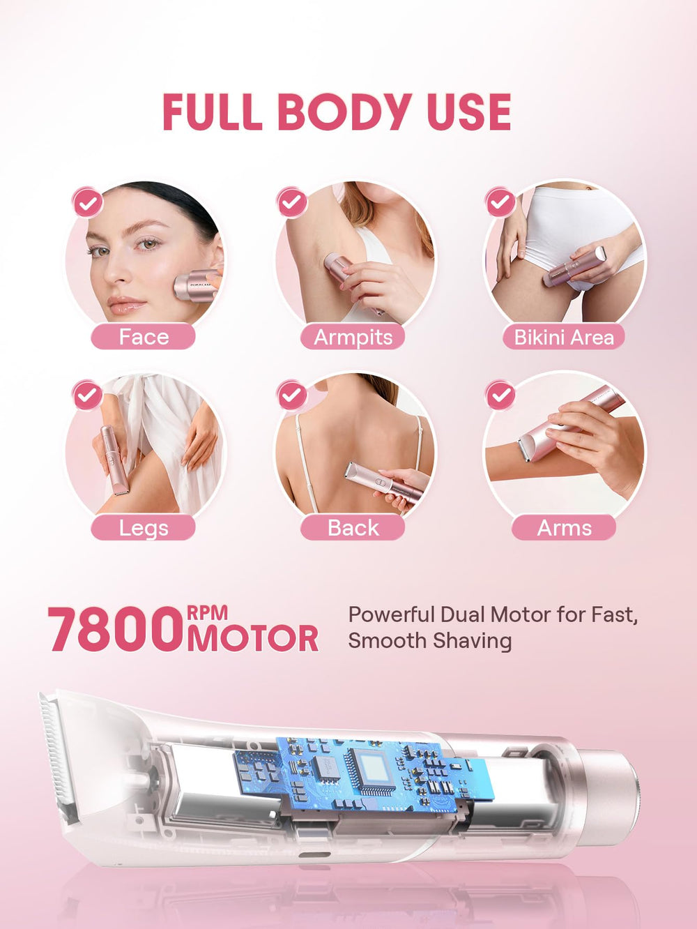 SHEGLAM exfoliation guide comb demonstrating safer, aligned trimming
