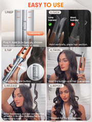 SHEGLAM ceramic barrel closeup showing glossy coating for reduced frizz