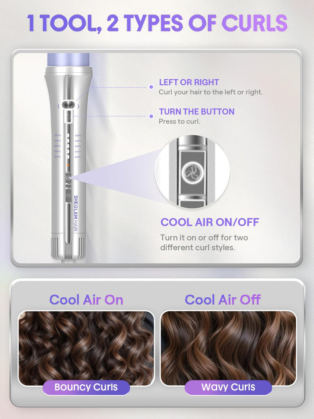 SHEGLAM boxed product with included accessories showing ready-to-use convenience benefit