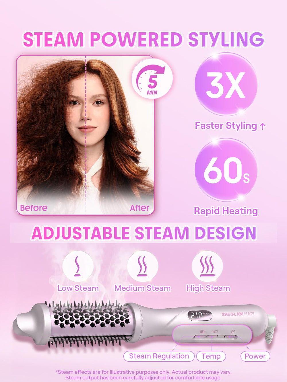 SHEGLAM held in hand to show compact scale and travel convenience