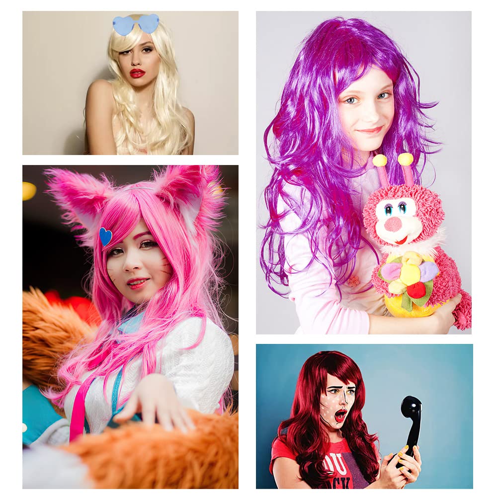 SHENJIPPC neon glasses next to a wig highlighting coordinated accessory benefit