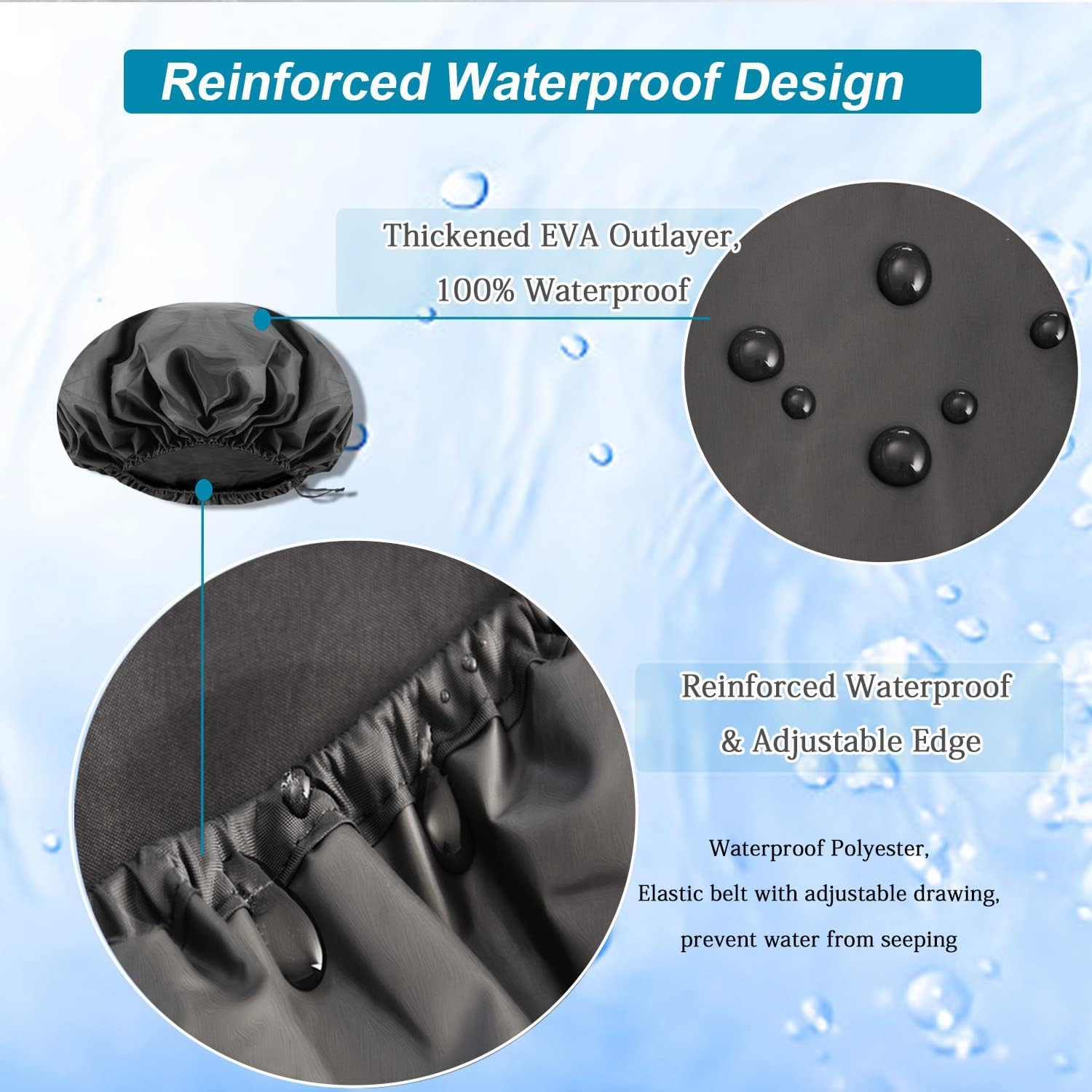 SHEOMERN waterproof EVA exterior detail blocking water effectively