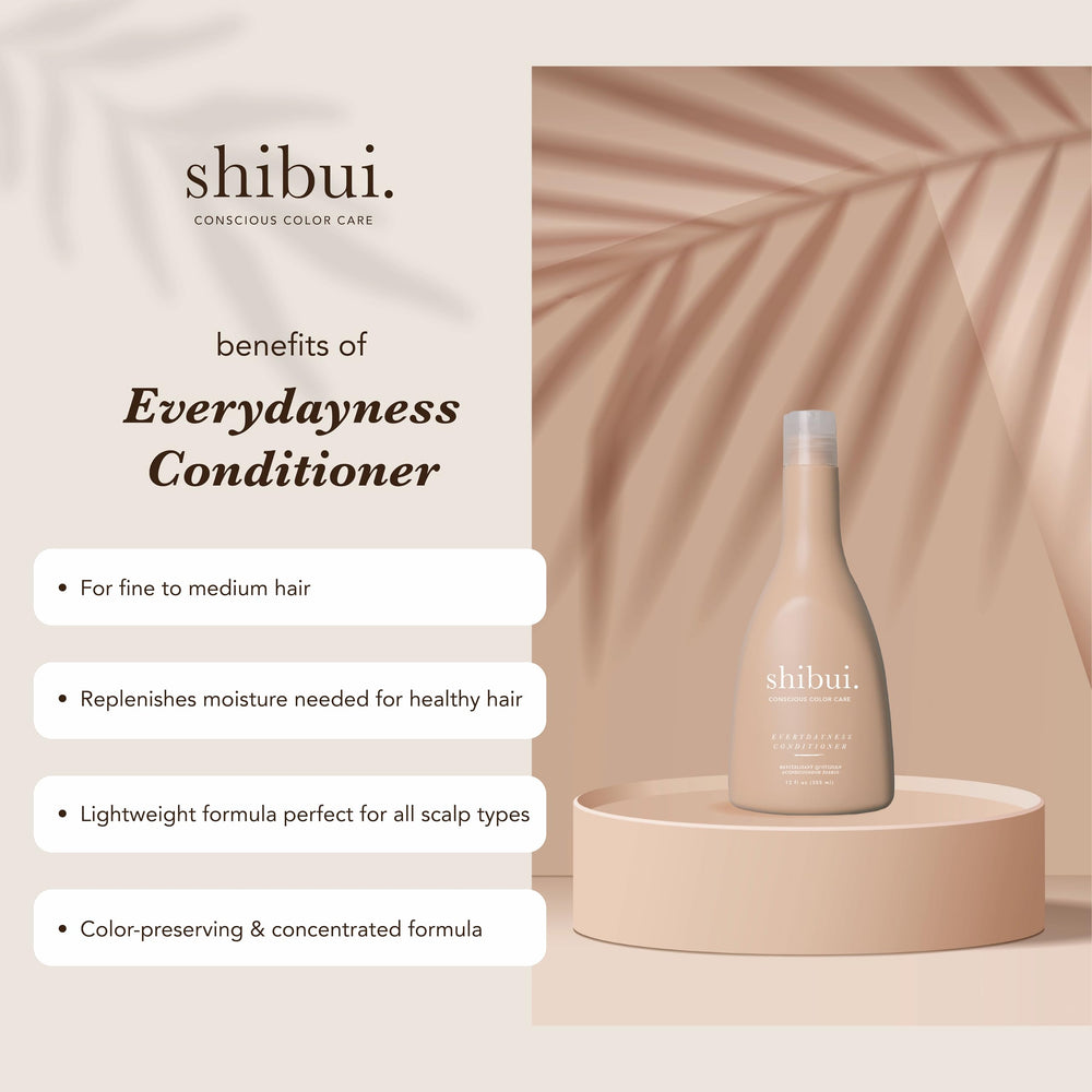 SHIBUI back label close-up featuring ingredients and color-care claims for transparency
