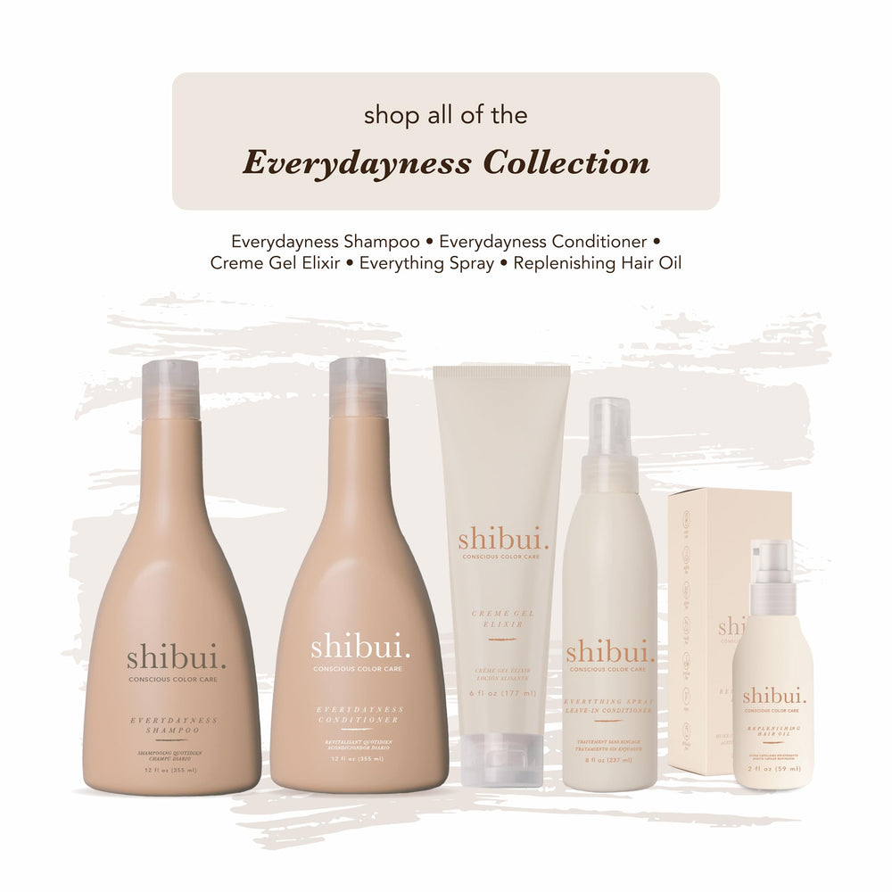 Shibui Everything Spray with oat and bamboo visuals highlighting natural care