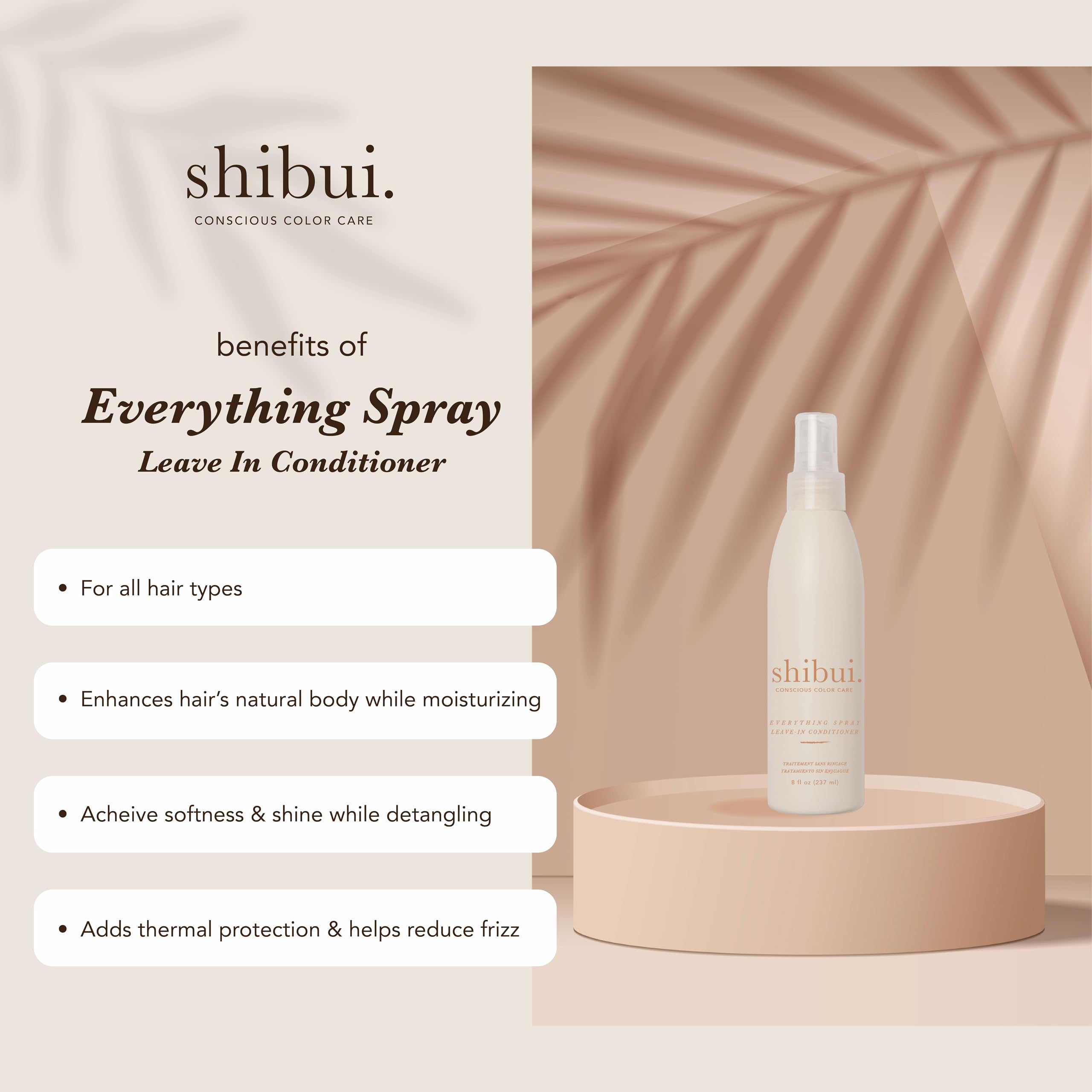 Shibui Everything Spray misting action demonstrating easy application benefit