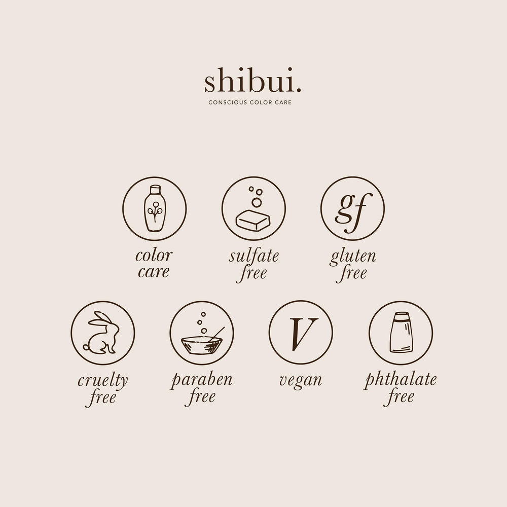 SHIBUI conditioner being applied in shower, demonstrates easier detangling and softness