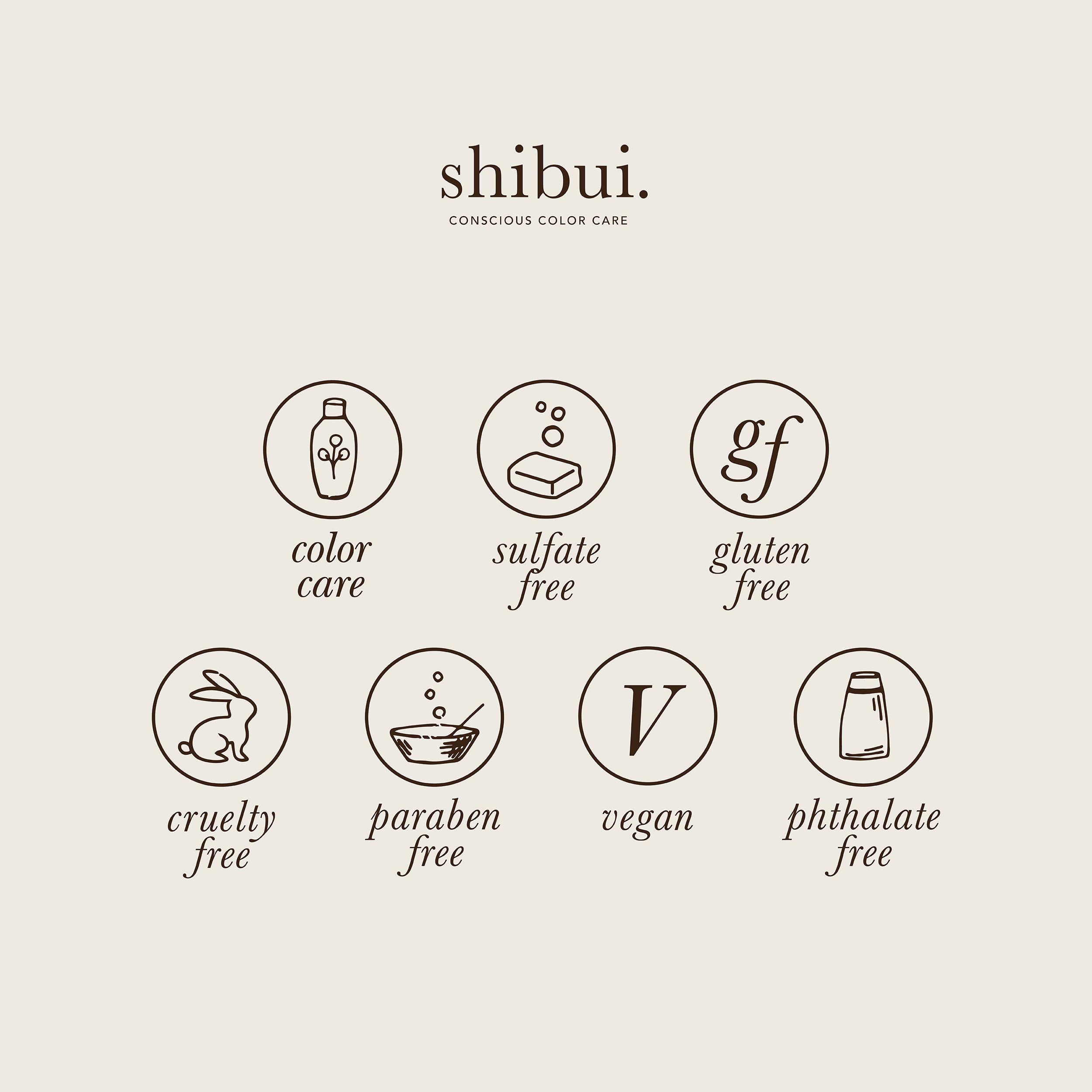 SHIBUI bottle held in palm showing 12 fl oz scale and ease