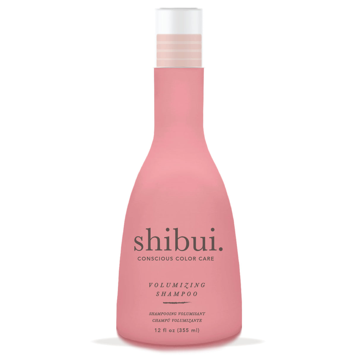 SHIBUI front packaging showing bottle and volumizing benefit
