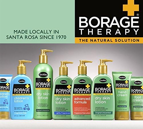 ShiKai ingredients display featuring borage oil, oatmeal and shea benefits