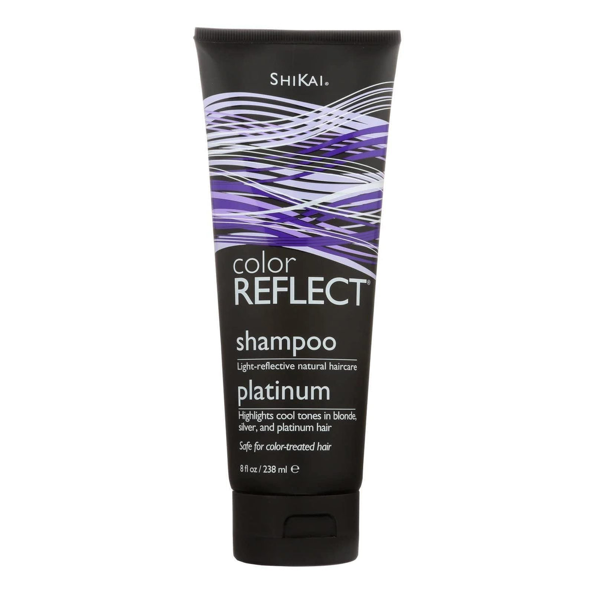 ShiKai front packaging of Color Reflect Platinum shampoo showing 8oz bottle — cool-tone clarity