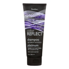 ShiKai front packaging of Color Reflect Platinum shampoo showing 8oz bottle — cool-tone clarity
