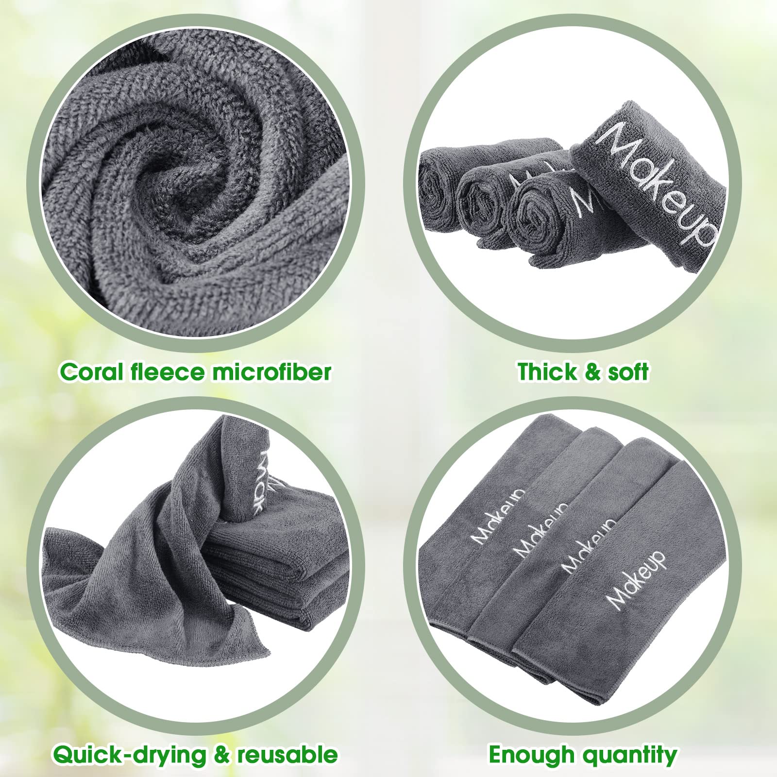 Shimeyao towel held in hand showing 13x13 inch size and usability