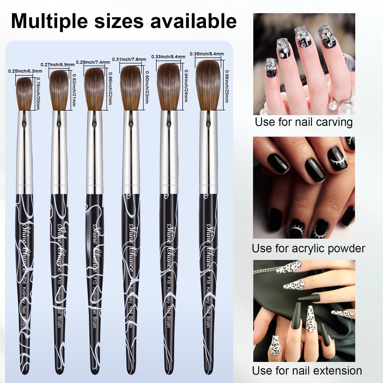 Shine Chance brush stored in clear plastic tube, travel-ready protection and hygienic storage benefit