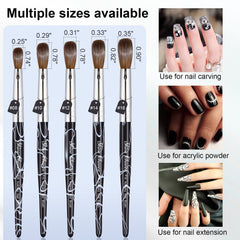 Shine Chance brush applying acrylic to nail, smooth application and reduced reloads