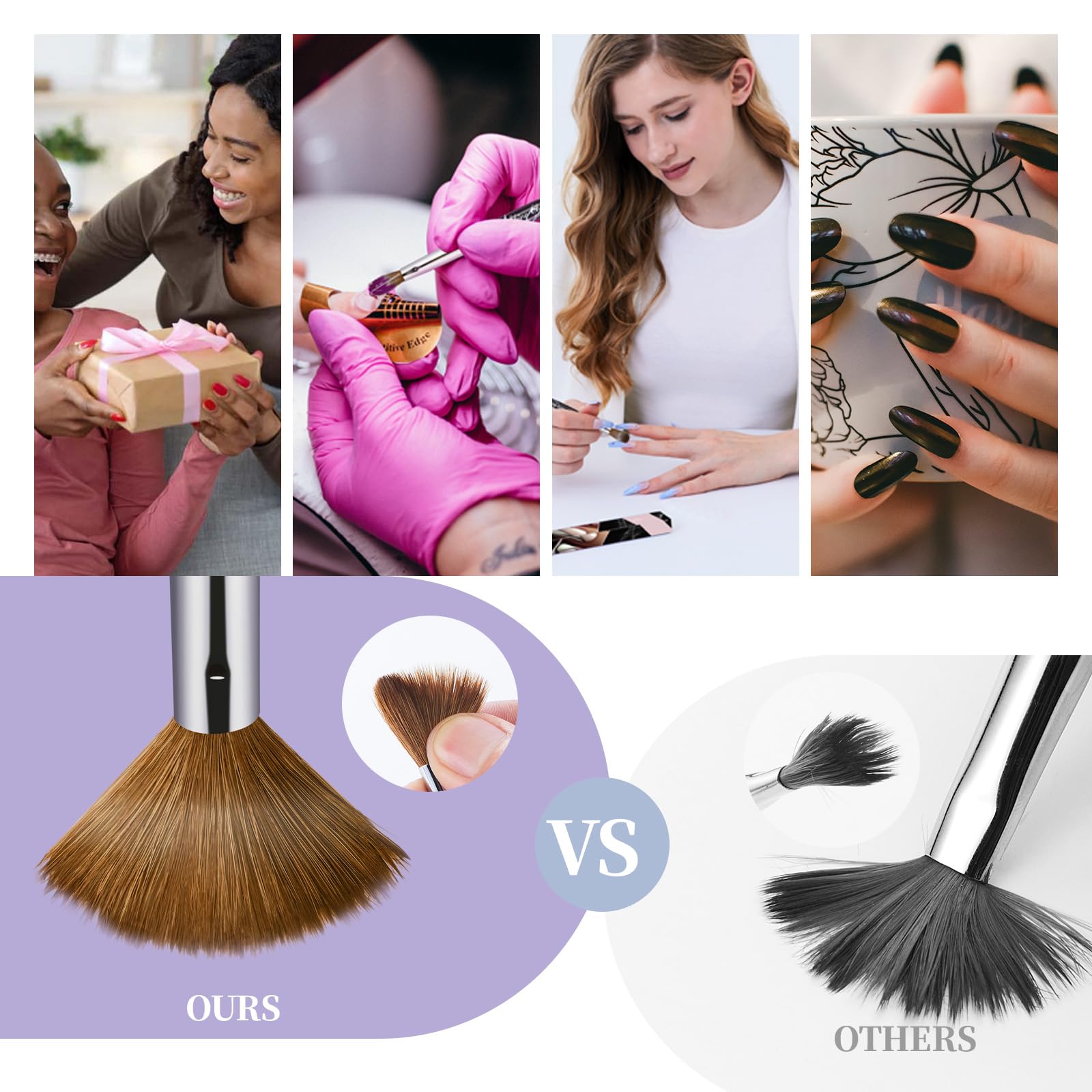 Shine Chance brush on manicure workspace with tools, ideal for salon or home DIY organization benefit