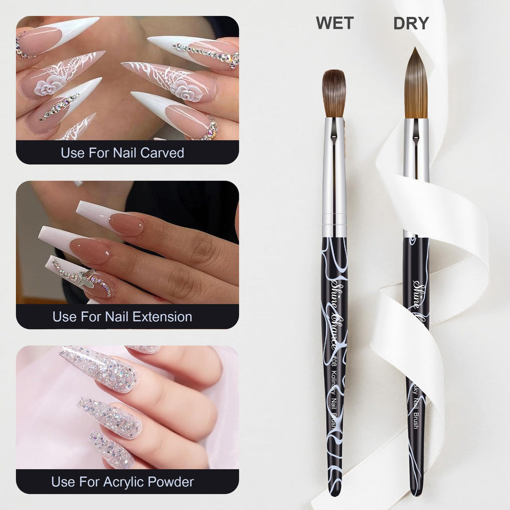 Shine Chance marble-effect handle and brass ferrule detail, non-slip grip and durable construction benefit
