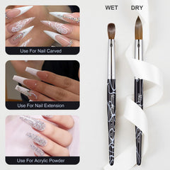 Shine Chance marble-effect handle and brass ferrule detail, non-slip grip and durable construction benefit