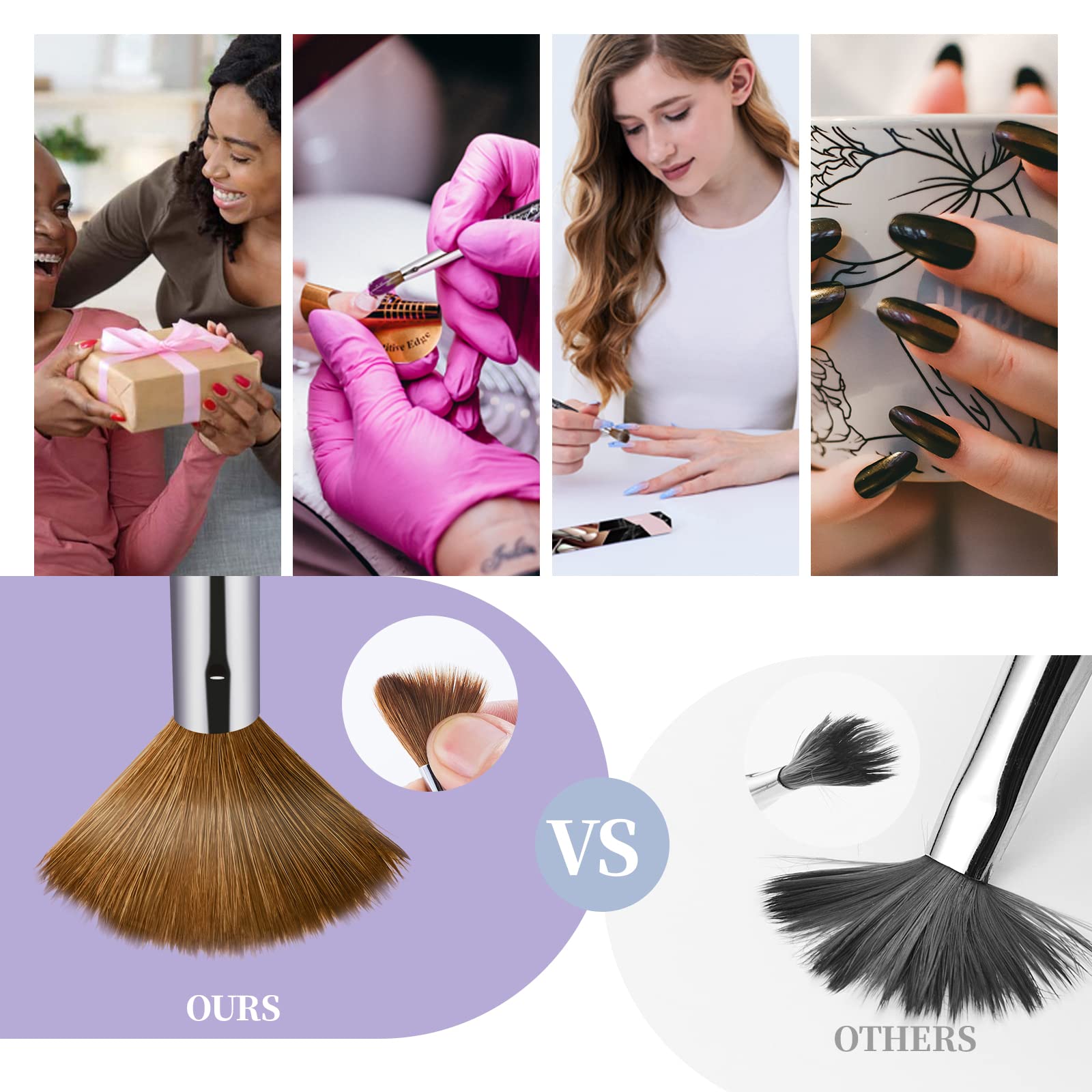 Shine Chance brush in salon setting, reliable tool for professional nail artists